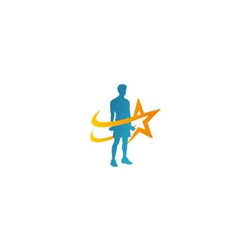 Star Workout Logo Inspirations for Exercise Stock Illustration
