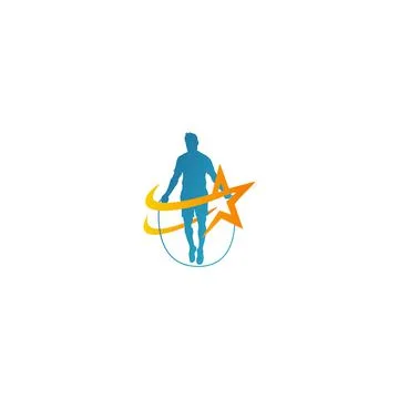 Star Workout Logo Inspirations for Exercise Stock Illustration