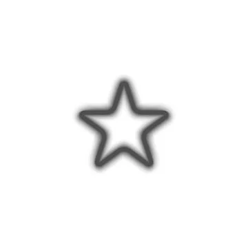 Star Y2K gradient blurred vector element, grey star outline shape with aura Stock Illustration