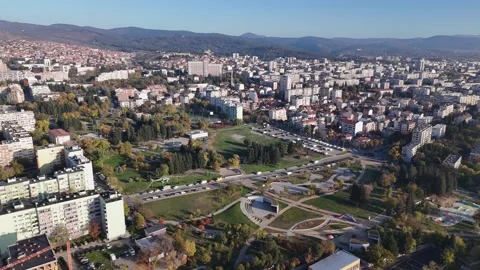 Stara Zagora park drone view video Stock Footage 320613620