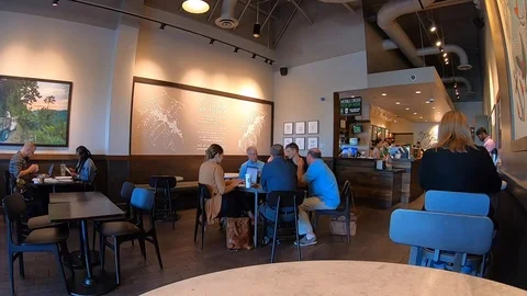 Starbucks Cafe Stock Footage 116641743