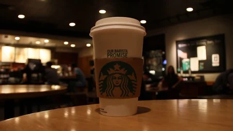 Starbucks Coffee Cup Stock Footage 78894002
