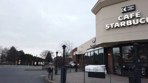 Starbucks Coffee Tracking Shot Stock Footage 229955510
