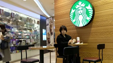 Starbucks Coffeehouse Stock Footage 84451294
