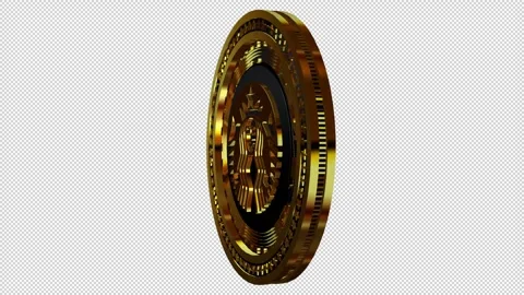 Starbucks Gold Logo Icon, Alpha Channel, Looped, Exclusive Stock Footage 301074853