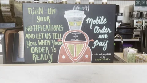 Starbucks Mobile Order Update Stock-Footage 241547344