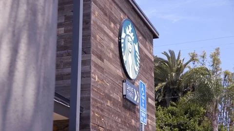 Starbucks Sign Stock Footage 88843474