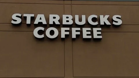 Starbucks Sign Stock Footage 108960754