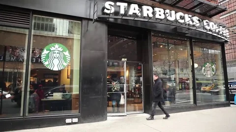 Starbucks Upper West Side Manhattan Stock Footage 69262039
