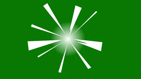 Starburst Animation Sequence on green screen 4k Stock Footage 316474243