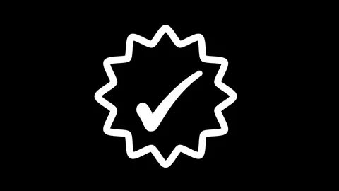 Starburst Check Mark Animation Simple Design, Smooth Starburst Check Mark A.. Stock Footage 308086553
