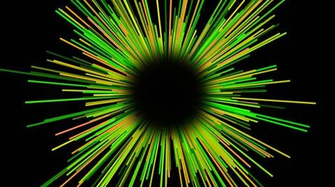 Starburst dynamic lines or rays in space, funny cartoon style, bright 3d r... Stock Photos