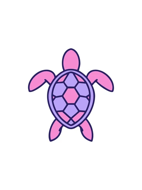 Starburst effect animation of brazilian turtle shown from above drawing Stock Footage 324150926