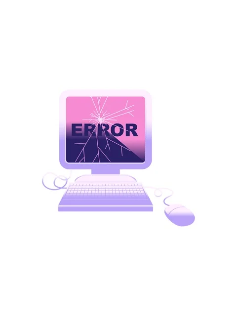 Starburst effect animation of broken computer illustration icon Stock Footage 324462637