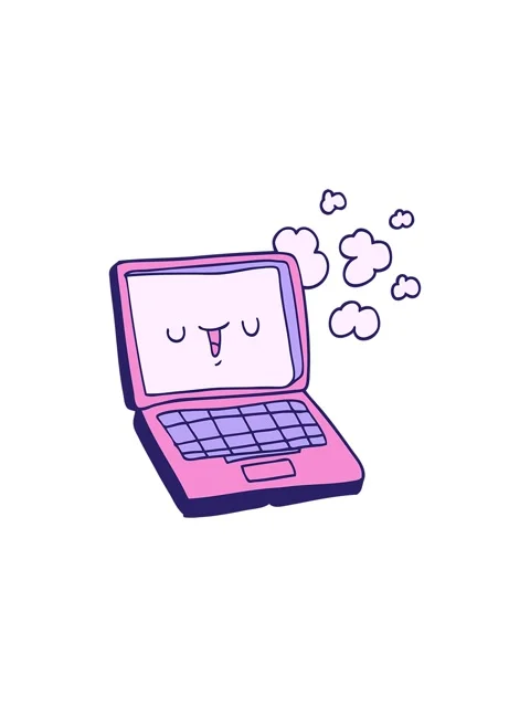 Starburst effect animation of a cartoon computer Stock Footage 324097196