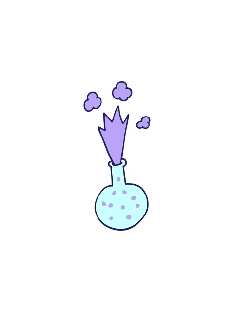 Starburst effect animation of cartoon doodle of a explosive chemical Stock Footage 323594973
