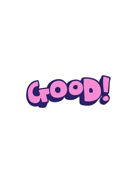 Starburst effect animation of cartoon doodle word good Stock Footage 324168093