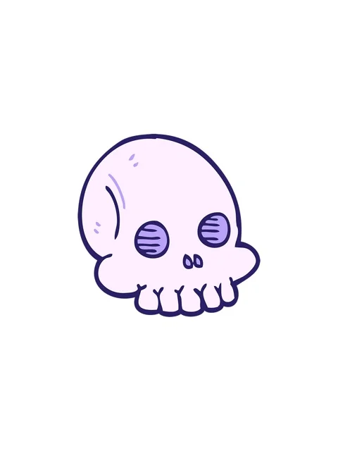 Starburst effect animation of cartoon doodle halloween skull Stock Footage 324217339