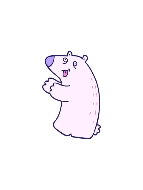 Starburst effect animation of cartoon doodle happy bear Stock Footage 324283392