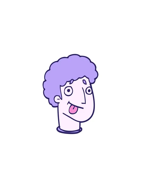 Starburst effect animation of cartoon doodle male face Stock Footage 324309121