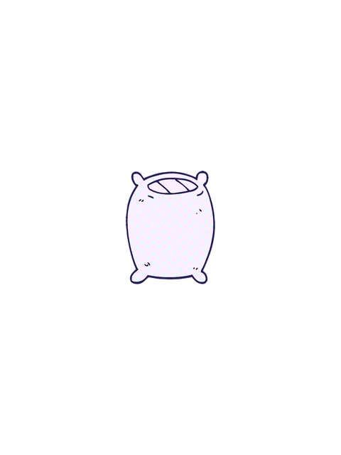 Starburst effect animation of cartoon doodle bedtime pillow Stock Footage 324335053