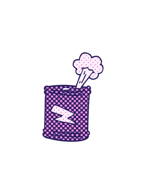 Starburst effect animation of cartoon doodle fizzy drinks can Stock Footage 324360518