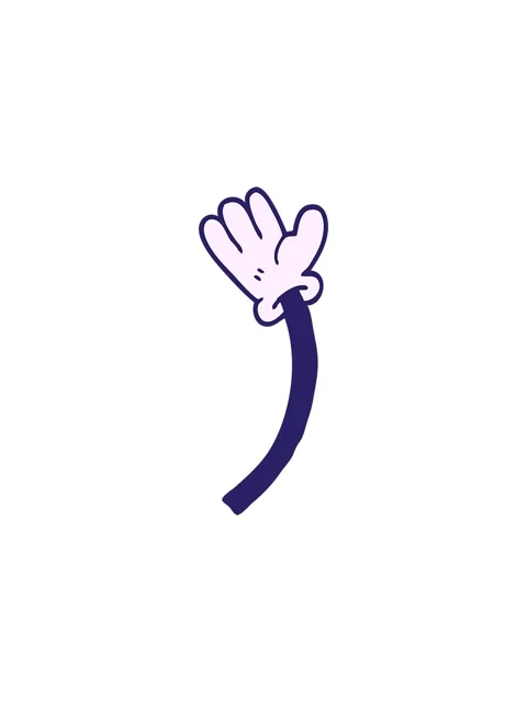 Starburst effect animation of cartoon doodle of a hand gesture Stock Footage 324450027