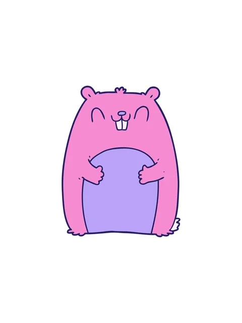 Starburst effect animation of cartoon happy gopher Stock Footage 324102704