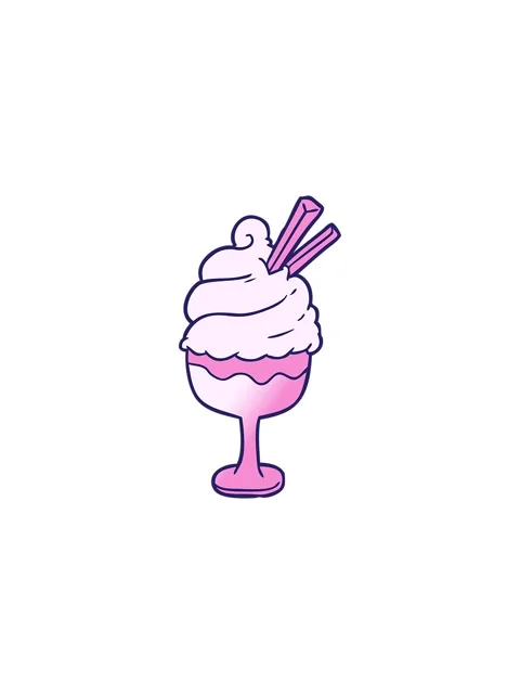 Starburst effect animation of cartoon ice cream dessert Stock Footage 324156853