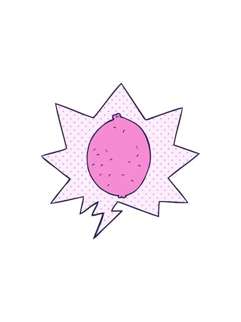 Starburst effect animation of cartoon lemon with speech bubble in comic boo.. Stock Footage 324100730