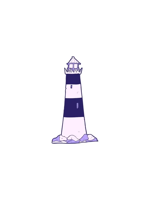 Starburst effect animation of cartoon light house Video stock 324486403