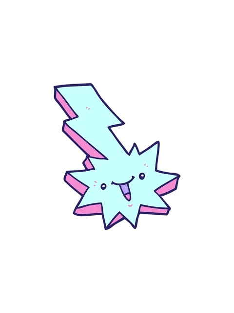 Starburst effect animation of cartoon lightning strike Stock Footage 324264697