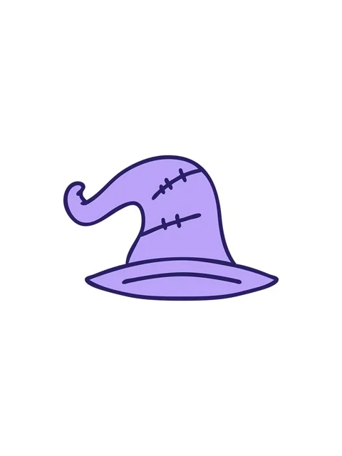 Starburst effect animation of cartoon of an old wizard hat Stock Footage 324129207
