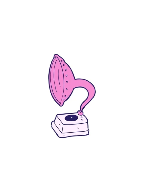Starburst effect animation of cartoon phonograph Video stock 324303489