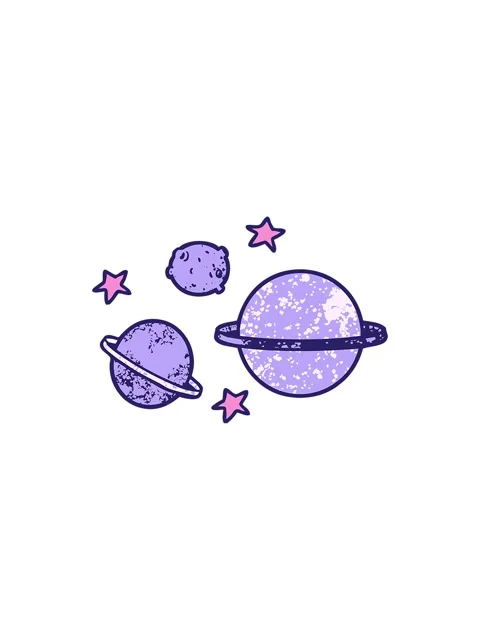 Starburst effect animation of cartoon planets Stock Footage 324129964