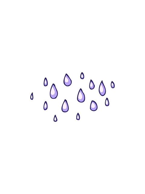 Starburst effect animation of cartoon raindrops Stock Footage 324426295