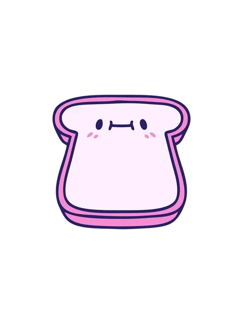 Starburst effect animation of cartoon slice of bread with face Stock Footage 324287616