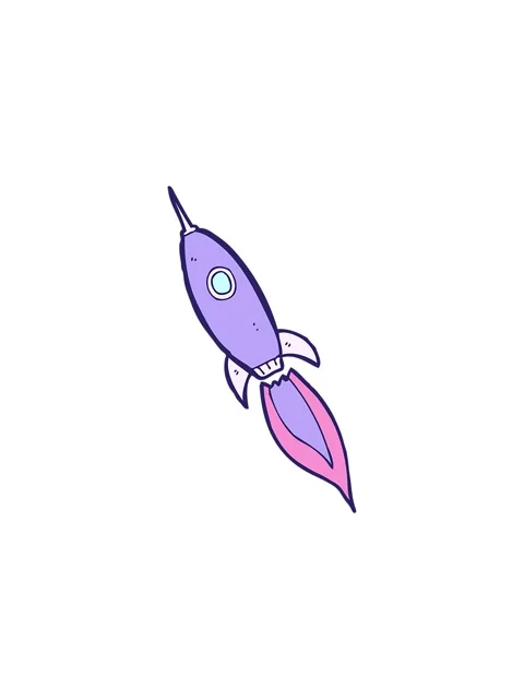 Starburst effect animation of a cartoon spaceship Stock Footage 324439367
