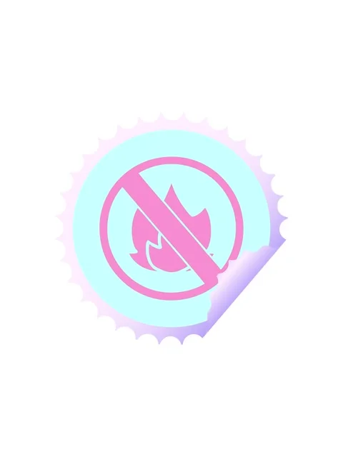 Starburst effect animation of circular peeling sticker cartoon of a no fire.. 스톡 동영상 324159218