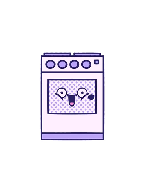 Starburst effect animation of comic book style cartoon of a kitchen oven Video stock 324099915