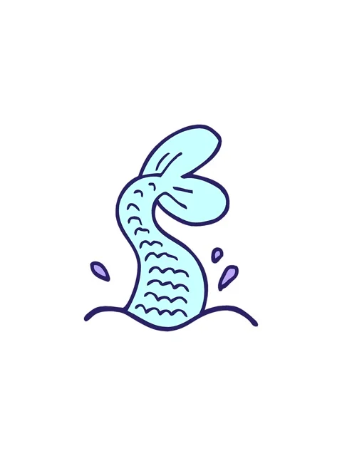 Starburst effect animation of comic book style cartoon mermaid tail 스톡 동영상 324122717