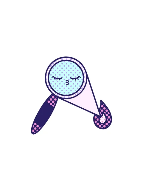 Starburst effect animation of comic book style cartoon of a magnifying glass Stock Footage 324142276