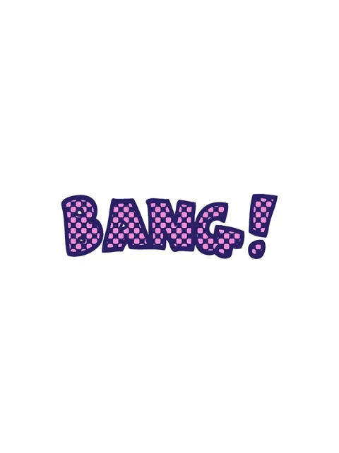 Starburst effect animation of comic book style cartoon word bang Stock Footage 324168808