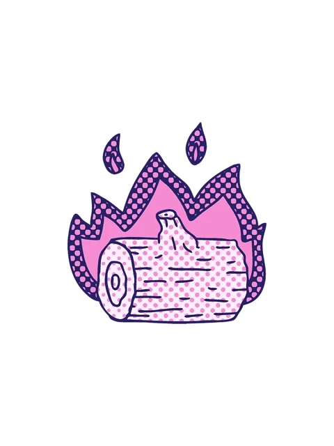 Starburst effect animation of comic book style quirky cartoon campfire Stock Footage 324325379