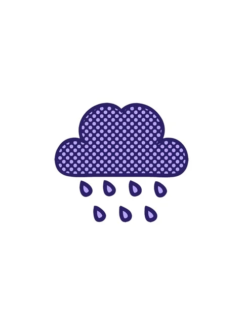 Starburst effect animation of comic book style cartoon of a storm rain cloud Stock Footage 324335107