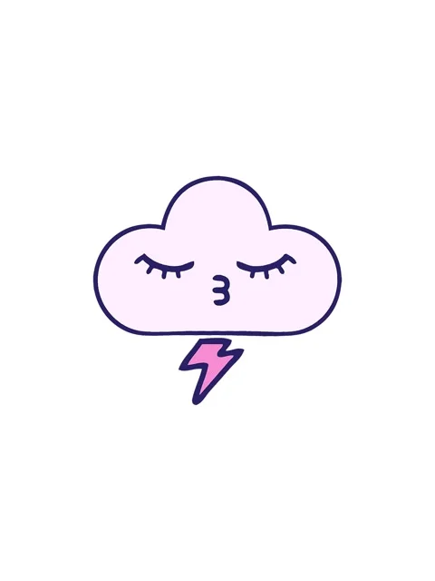 Starburst effect animation of comic book style cartoon of a thunder cloud Stock Footage 324471701