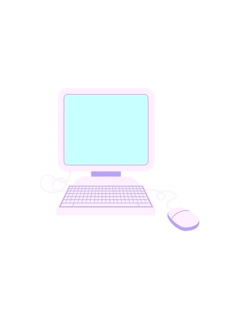 Starburst effect animation of computer with mouse and keyboard Stock Footage 324467040