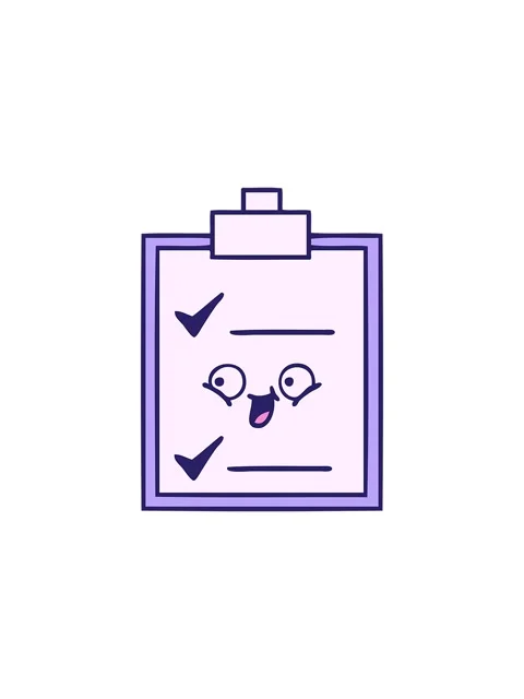 Starburst effect animation of cute cartoon of a check list Video stock 324170971