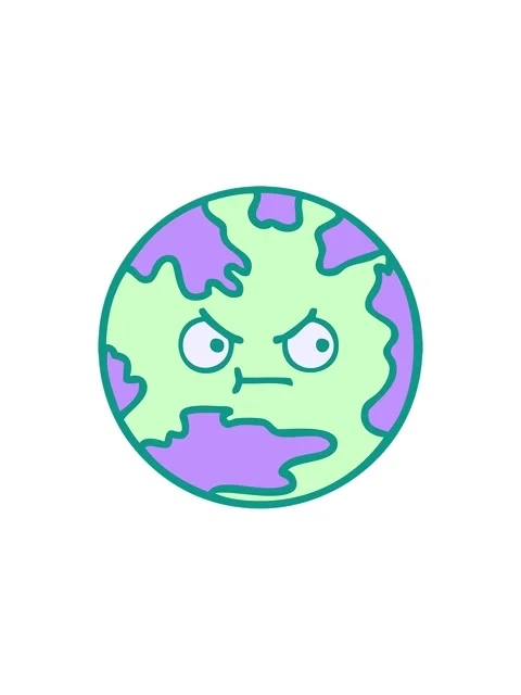 Starburst effect animation of cute cartoon of a planet earth in bright glow.. Stock Footage 324378524
