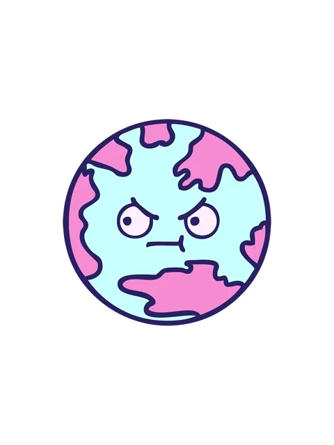 Starburst effect animation of cute cartoon of a planet earth Stock Footage 324493489